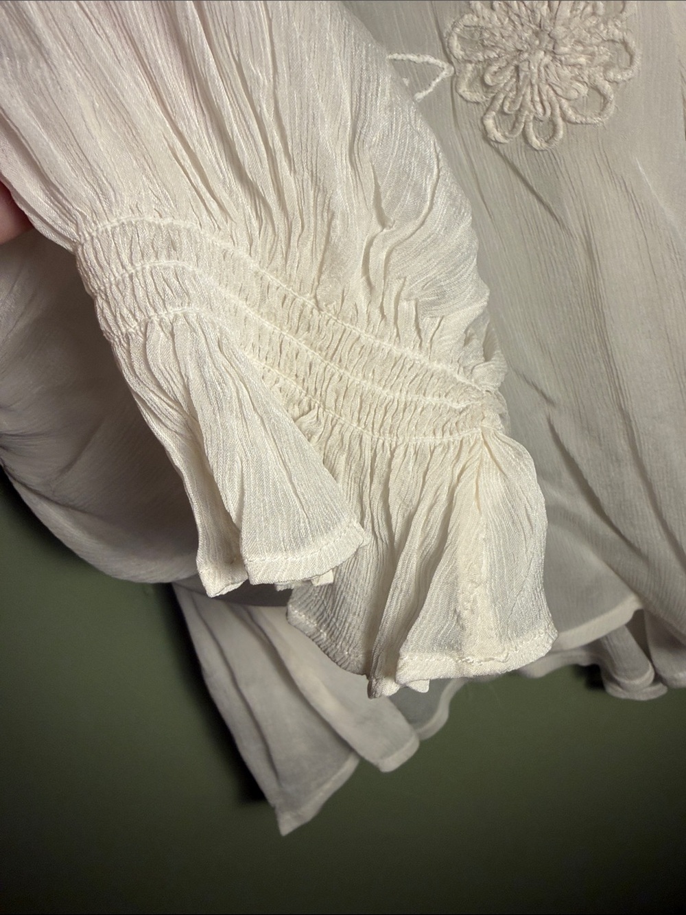 Free People Bali Dragon Lily Embroidered Peasant Blouse M NWT - Picture 10 of 12
